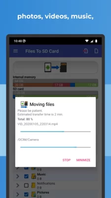 برنامج نقل الملفات إلى بطاقة sd تطبيق Move files to SD card النسخة الكاملة